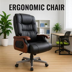 High-Back Mesh Office Chair with Ergonomic Headrest and Lumbar Support