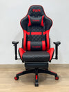Torghar Ergonomic Gaming Chair with Footrest - Red & Black