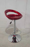 Almansoor Premium Glossy Adjustable Bar Stool - Red